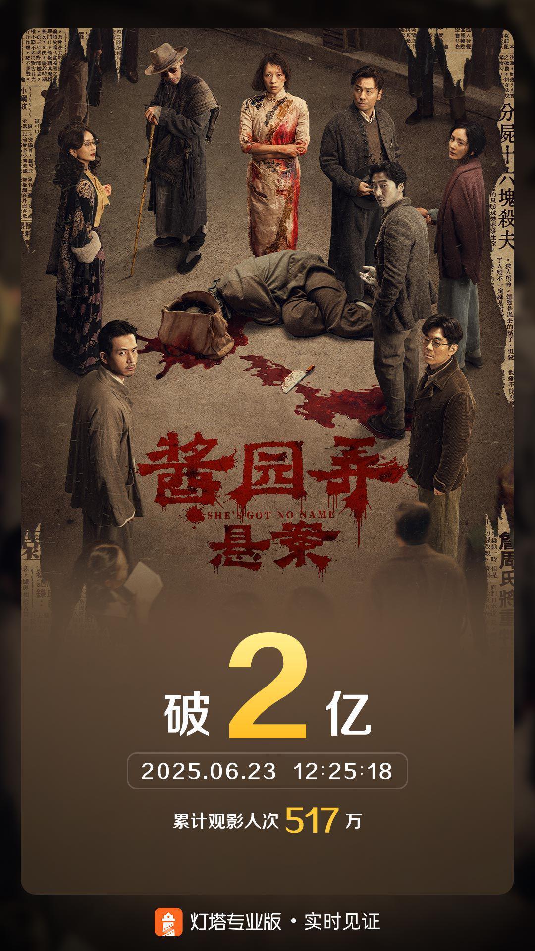电影《酱园弄·悬案》票房破2亿